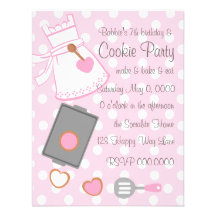 Panadero de la galleta invitaciones personalizada