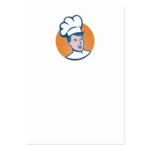 Panadero del cocinero del cocinero retro plantilla de tarjeta de visita