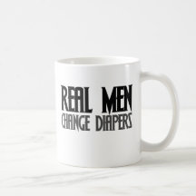 Pañales reales del cambio de los hombres taza