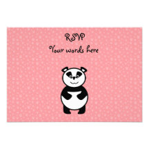 Panda con el fondo rosado de la pata anuncio personalizado