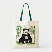 Panda de la madre y del bebé/panda de Mamá y Bebé Bolsa De Mano