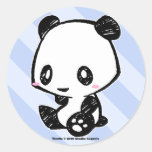Panda de Weetle Pegatina Redonda