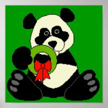 Panda del navidad poster