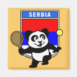 Panda del tenis de Serbia Imán De Frigorífico