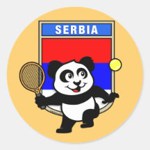 Panda del tenis de Serbia Pegatinas