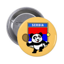 Panda del tenis de Serbia Pins