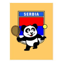 Panda del tenis de Serbia Postal