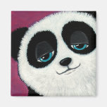 Panda en el imán rosado