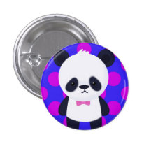 Panda en lunares rosados y azules pins