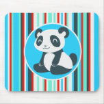Panda feliz linda del dibujo animado alfombrilla de ratones