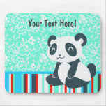 Panda feliz linda del dibujo animado alfombrilla de ratón