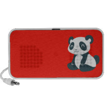 Panda feliz linda del dibujo animado notebook altavoz