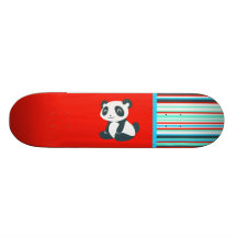 Panda feliz linda del dibujo animado patines personalizados