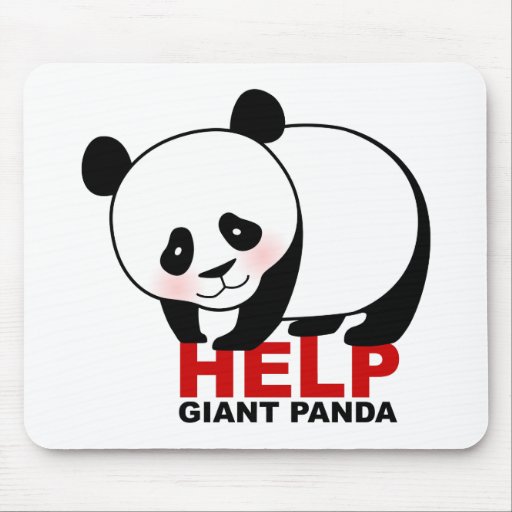 Panda gigante Mousepad de la ayuda Alfombrilla De Raton