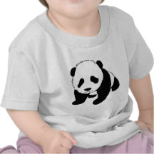 Panda linda del bebé camisetas