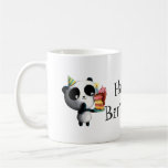 Panda linda del cumpleaños con la torta tazas
