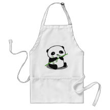 Panda linda delantales
