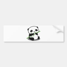 Panda linda etiqueta de parachoque