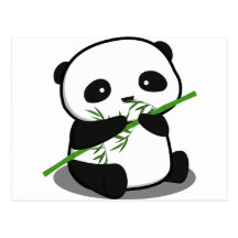 Panda linda tarjeta postal