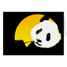 panda por la luna tarjeta