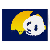 panda por la luna tarjetas