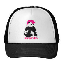 Panda punky gorros bordados