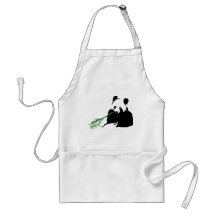 Panda que come el bambú delantal