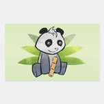 Panda Rectangular Pegatina