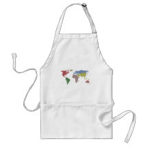 paño del mundo de la tierra delantales