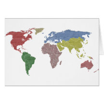paño del mundo de la tierra tarjeton