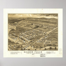 Panorama antiguo de Rollinsford New Hampshire 1877 Impresiones