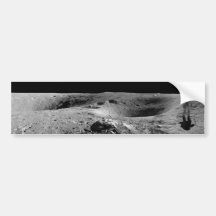 Panorama del astronauta de Apolo 16 en la luna Pegatina De Parachoque