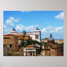 Panorama del foro en Roma Posters