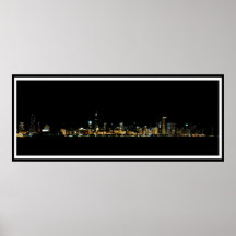 PANORAMA DEL HORIZONTE DE CHICAGO POSTER
