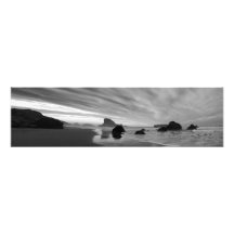 Panorama del sur de la costa de Oregon Impresion Fotografica