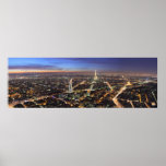 Panorama París Francia en la noche Impresiones