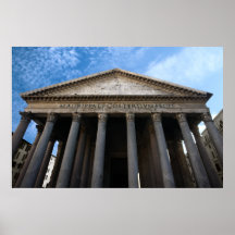 panteón en Roma Poster