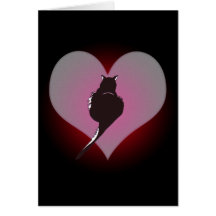 Pantera del gato negro mi tarjeta del corazón