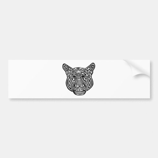 Pantera tribal pegatina de parachoque de Zazzle.es