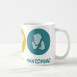 Pantomima del amor de la paz taza