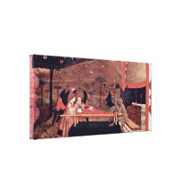 Paolo Uccello - dos ángeles y dos diablos Lona Estirada Galerias