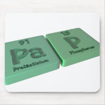 Pap como Protactinium del PA y fósforo de P Alfombrilla De Ratones