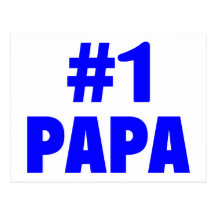 Papá #1 (azul) tarjetas postales