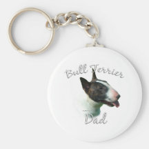 Papá 2 de bull terrier llaveros personalizados