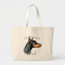 Papá 2 del Pinscher del Doberman (negro) Bolsas
