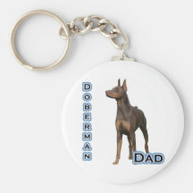 Papá 4 del Doberman del moho - llavero