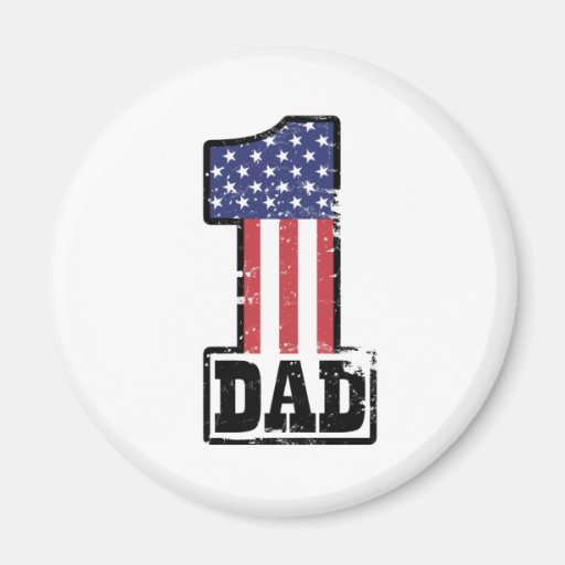 Papá americano del número uno imán de frigorífico