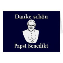 Papa Benedicto de Danke Schon Felicitación