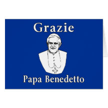 Papa Benedicto de Grazie Tarjeta