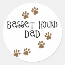 Papá de Basset Hound Etiquetas